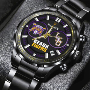LSU Tigers Baseball 2025 National Champions x Rolex Black Stainless Steel Watch - MAITM 11846