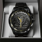 Las Vegas Raiders 65th Anniversary 2025 Black Stainless Steel Watch - TANTN16143