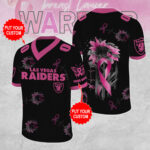 Personalized Las Vegas Raiders x Breast Cancer Awareness 3D Football Jersey - MAITM12851