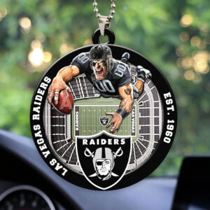Las Vegas Raiders Custom shape 2-sided Acrylic Car Ornament - HOATT12585