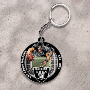 Las Vegas Raiders Custom Shape 2-sided Keychain - HOATT12697