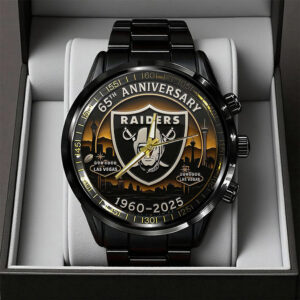 Las Vegas Raiders Black Stainless Steel Watch - TANTN15906