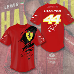 Lewis Hamilton x Scuderia Ferrari Baseball Jersey - MAITM 10370