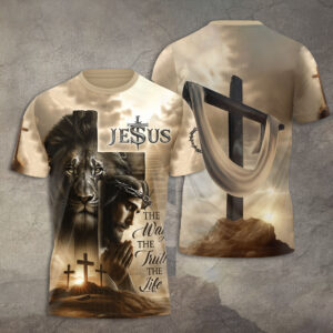Lion Cross Resurrection Christian 3D Apparel – TANTN16187