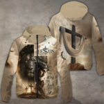 Lion Cross Resurrection Christian 3D Windbreaker Jacket - TANTN16189