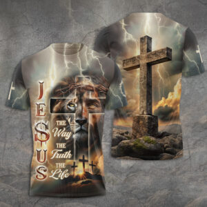 Lion Cross Resurrection Christian 3D Apparel – TANTN16193