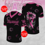 Personalized Los Angeles Chargers x Breast Cancer Awareness 3D Football Jersey - MAITM12852