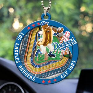 Los Angeles Dodgers Custom shape 2-sided Acrylic Car Ornament - HOATT13045