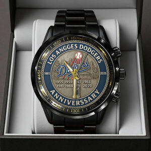 Los Angeles Dodgers 2025 Black Stainless Steel Watch - TANTN16144