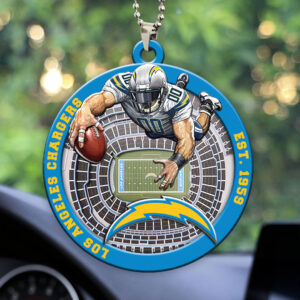Los Angeles Chargers Custom shape 2-sided Acrylic Car Ornament - HOATT12586