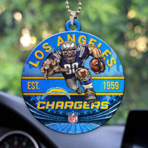Los Angeles Chargers Custom shape 2-sided Acrylic Car Ornament - HOATT12913