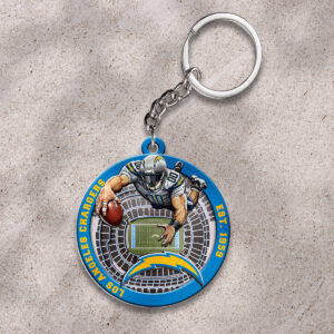 Los Angeles Chargers Custom Shape 2-sided Keychain - HOATT12698