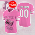 Personalized Los Angeles Chargers x Breast Cancer Awareness 3D Football Jersey - MAITM12999