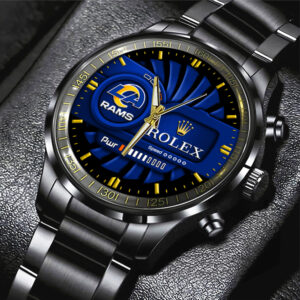 Los Angeles Rams x Rolex Black Stainless Steel Watch - MAITM13136
