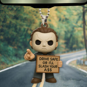 Halloween x Michael Myers Custom Shape 2-sided Acrylic Car Ornament – TMTHU1181