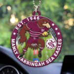 Manly-Warringah Sea Eagles Custom Shape 2-sided Acrylic Car Ornament – HOATT13372