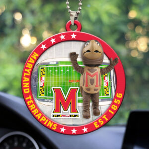 Maryland Terrapins Football Custom shape 2-sided Acrylic Car Ornament - HOATT13109