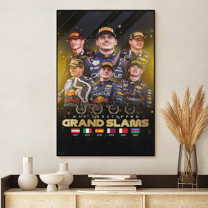 Red Bull Racing x Max Verstappen Rectangle Canvas With Inner Frame - GNE4475