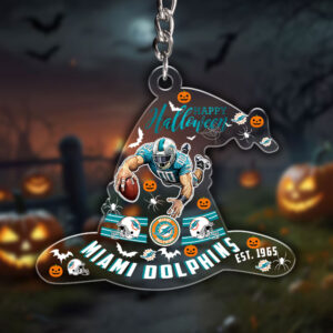 Miami Dolphins Custom Shape 1-side Printed Acrylic Keychain - HOATT12983