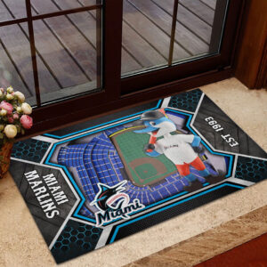 Miami Marlins Custom Doormat - HOATT13085