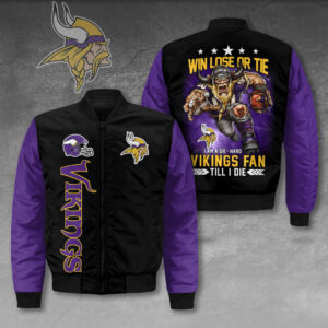 Minnesota Vikings 3D Bomber Jacket - HOATT12816