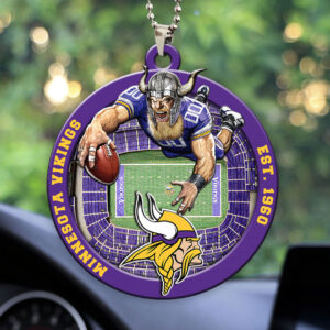 Minnesota Vikings Custom shape 2-sided Acrylic Car Ornament - HOATT12600