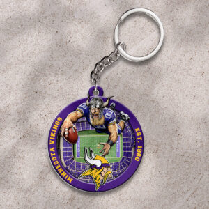 Minnesota Vikings Custom Shape 2-sided Keychain - HOATT12701