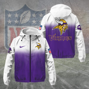 Minnesota Vikings 3D Windbreaker Jacket - TANTN15750