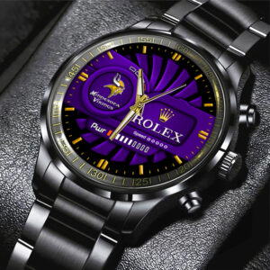 Minnesota Vikings x Rolex Black Stainless Steel Watch - MAITM13138