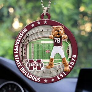 Mississippi State Bulldogs Football Custom shape 2-sided Acrylic Car Ornament - HOATT13132