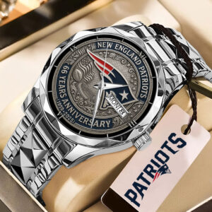 New England Patriots 66th Anniversary 2025 Alloy Luxury Quartz Watch - TMTHU773
