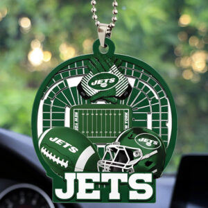 New York Jets Custom shape 2-sided Acrylic Car Ornament - TMTHU741