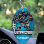 Carolina Panthers Custom shape 2-sided Acrylic Car Ornament - TMTHU862
