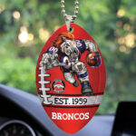 Denver Broncos Custom shape 2-sided Acrylic Car Ornament - TMTHU867