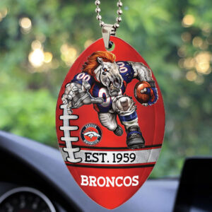 Denver Broncos Custom shape 2-sided Acrylic Car Ornament - TMTHU867