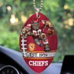 Kansas City Chiefs Custom shape 2-sided Acrylic Car Ornament - TMTHU873