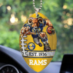 Los Angeles Rams Custom shape 2-sided Acrylic Car Ornament - TMTHU876