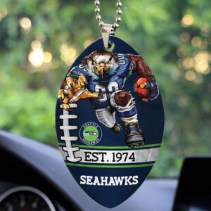 Seattle Seahawks Custom shape 2-sided Acrylic Car Ornament - TMTHU886