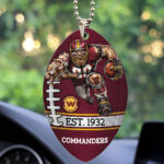Washington Commanders Custom shape 2-sided Acrylic Car Ornament - TMTHU889