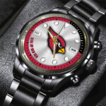Arizona Cardinals Black Stainless Steel Watch - HOATT12932