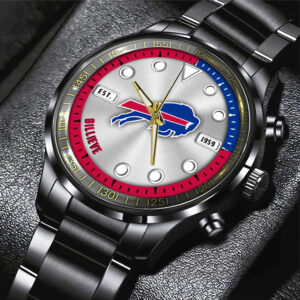 Buffalo Bills Black Stainless Steel Watch - HOATT12935