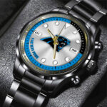 Carolina Panthers Black Stainless Steel Watch - HOATT12936