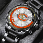 Chicago Bears Black Stainless Steel Watch - HOATT12937