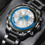 Detroit Lions Black Stainless Steel Watch - HOATT12942