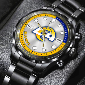 Los Angeles Rams Black Stainless Steel Watch - HOATT12950