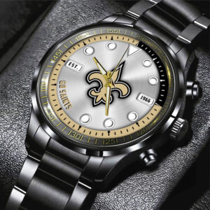 New Orleans Saints Black Stainless Steel Watch - HOATT12954