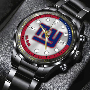 New York Giants Black Stainless Steel Watch - HOATT12955