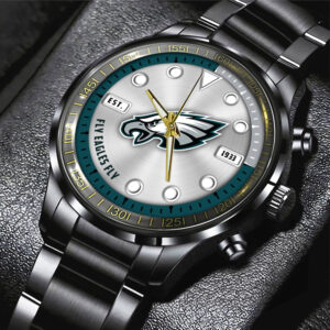 Philadelphia Eagles Black Stainless Steel Watch - HOATT12957