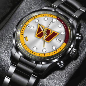 Washington Commanders Black Stainless Steel Watch - HOATT12963