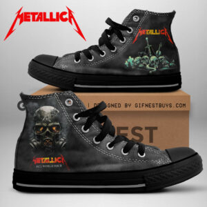 Metallica High Top Canvas Shoes - NGHIAVT 1681